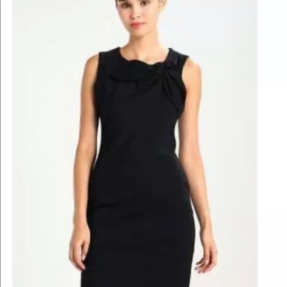 Banana Republic black bow neck dress